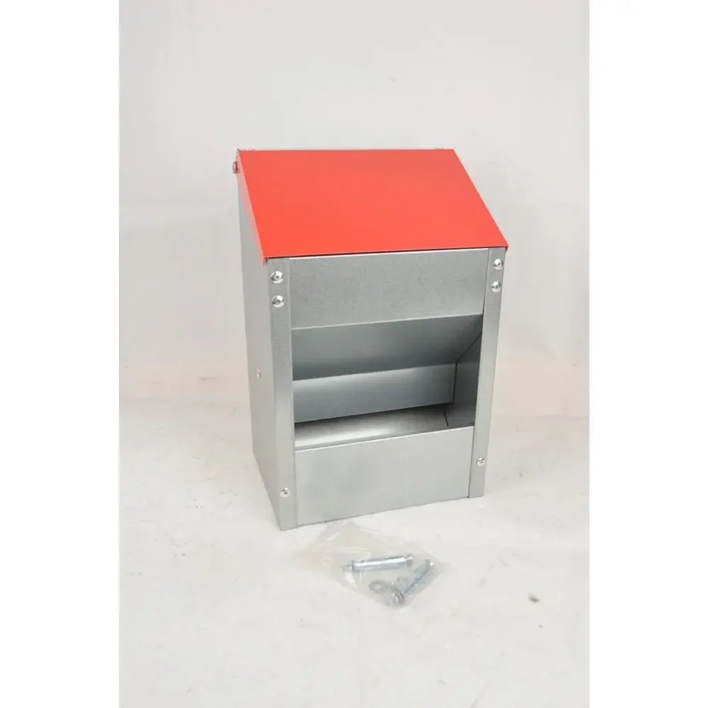 Lot of 3 Galvanized Metal Chicken Feeders 10–55lb Coop Feed Dispensers Poultry